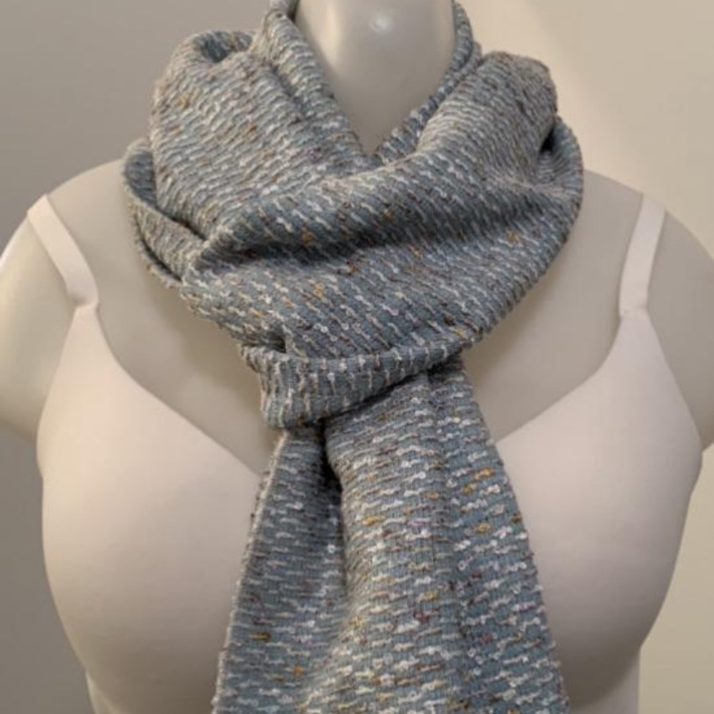 Tweed & Multicolor Silk Scarf